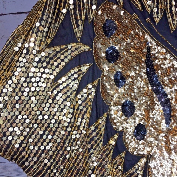 Linsiano vintage beaded silk blouse size small - Picture 6 of 7